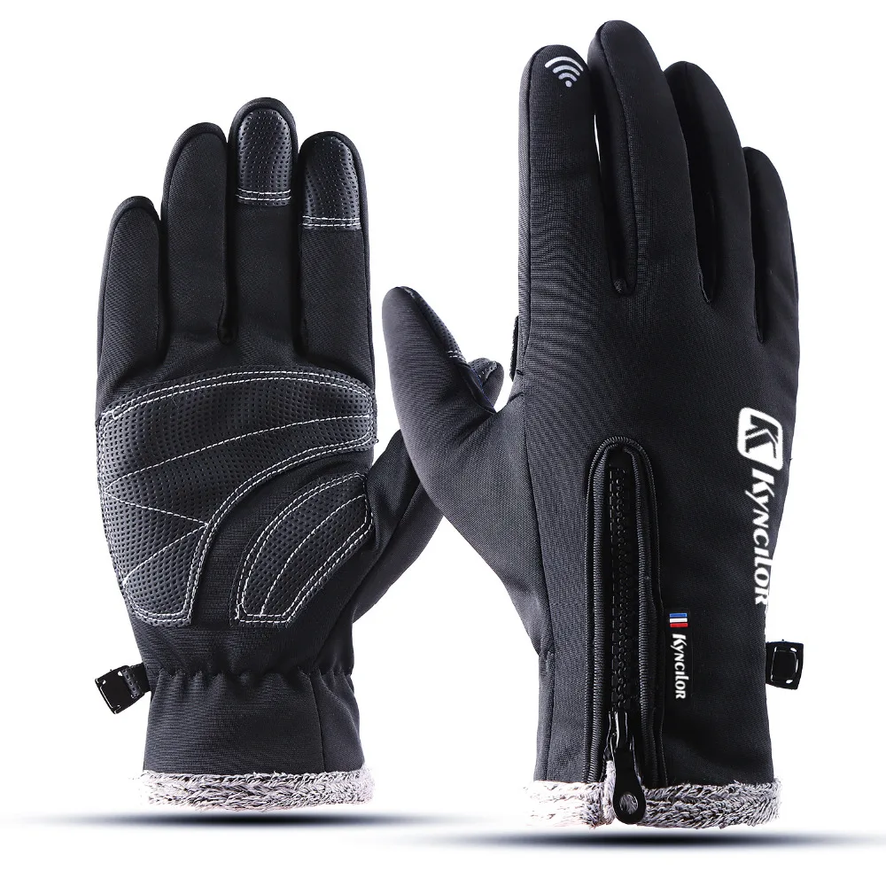 

Kyncilor Hiking Cycling Gloves Shock Absorption Pad Wear-resistant Anti-slip Windstopper Waterproof MTB Glove Bicycle Gloves
