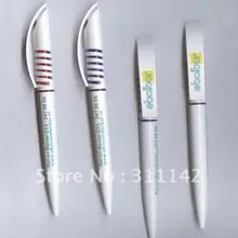 Горячие рекламные ручки Белый пластиковый шар ручка индивидуальные шариковая ручка