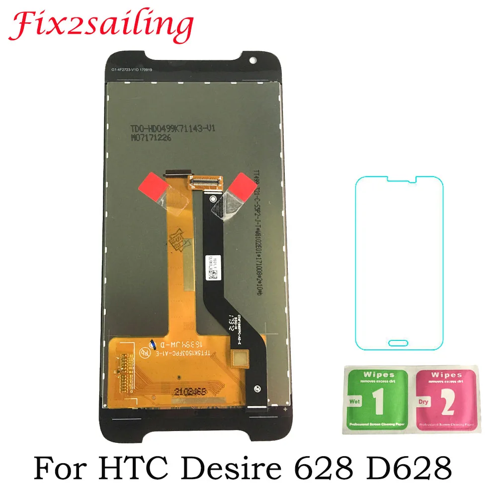 

5.0" LCD Display For HTC Desire 628 D628 Touch Screen Digitizer Assembly Replacement parts Black / White Mobile Phone Display
