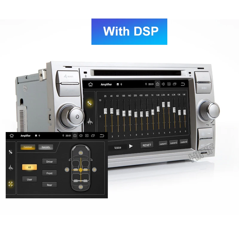 Sale DSP 7" in dash 2 din Android 9.0 Car DVD Player Car GPS stereo OBD2 for Ford C-Max Fiesta Fusion Kuga Mondeo Focus with radio 2