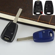 OkeyTech Car Key Shell For Fiat Punto Doblo Bravo Blank Replacement Transponder Case Fob 1 Button With Electronic Clip