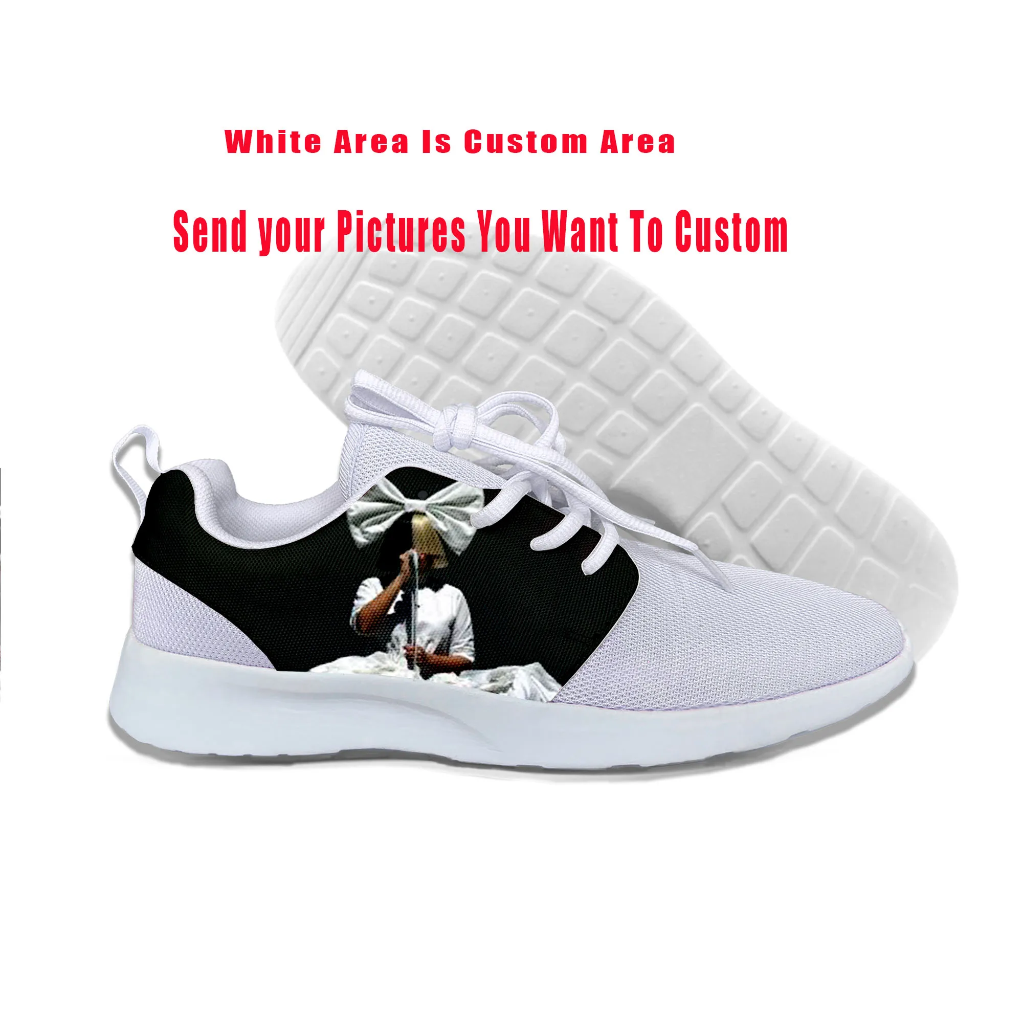 2019 Hot Cool Fashion Vogue New Summer Handiness Casual Shoes 3D Printed For Man Woman Pop Music Sia Kate Isobelle Furler | Обувь