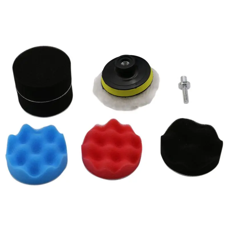 7pcs 8CM Polishing Buffing Pad Kit for Auto Car Wheel Buffer With Drill Adapter Removes Scratches | Автомобили и мотоциклы