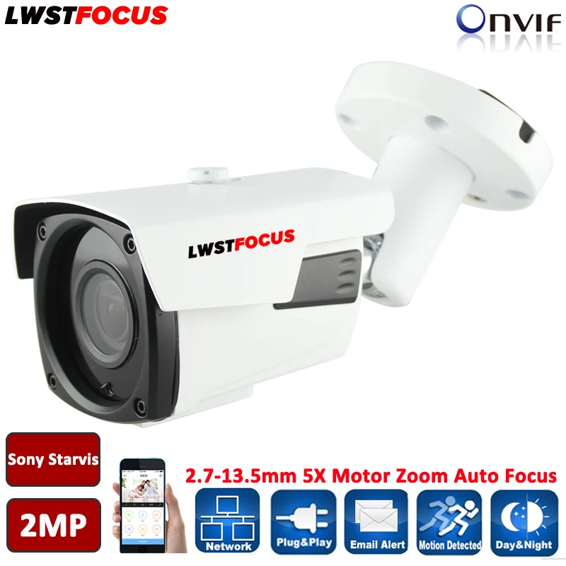 

5X Motorized Zoom Auto Focus Varifocal Outdoor IP Camera Sony Starvis IMX290+Hi3516C 60M 1080P 2MP IP Camera IR cut Onvif RTSP