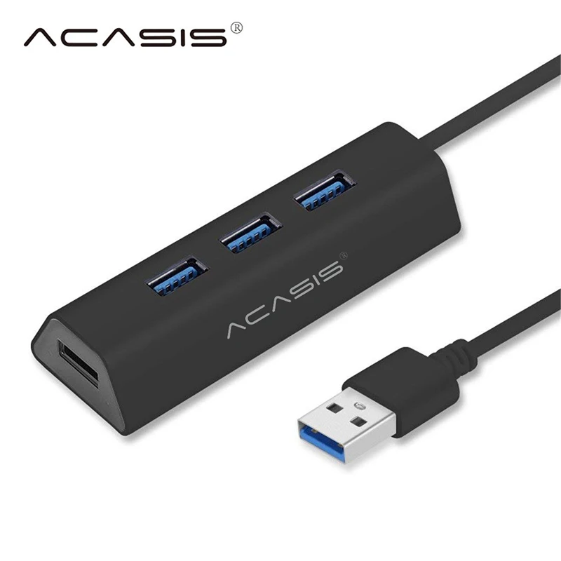 Acasis супер скорость USB 3 0 концентратор 4 порта 5 Гбит/с Алюминиевый usb разветвитель с