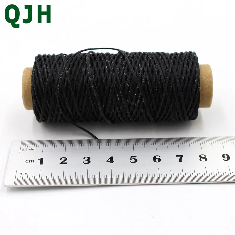 QJH прочный 1 мм 150D кожаный вощеный шнур для DIY инструмент для рукоделия ручная строчка 50 метров плоская Вощеная швейная линия