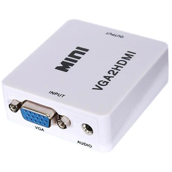 1080P Audio VGA a HDMI HD HDTV Video convertidor caja adaptador para PC