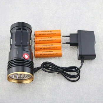 

120W Led Tactical Flashlight 12x Cree XML T6 25000 Lumens Outdoor Camping Hunting Working Light Lamp With 18650 Battery Charger