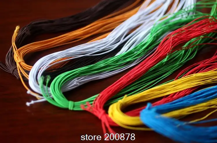 

12M Beaded elastic rope Colorful Bracelets rosary beads multi-colored cord Beading Accessories 1mm