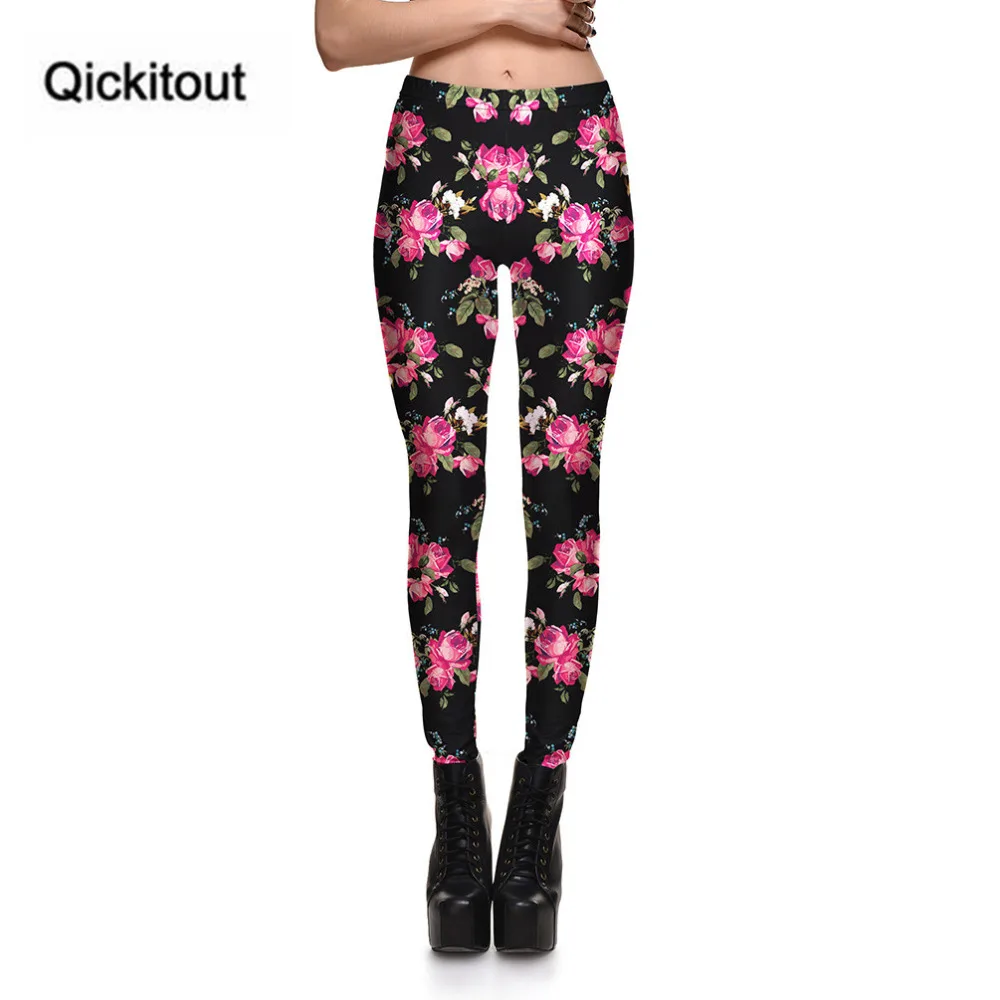 

Qickitout Leggings 2016 Summer New Style Women Leggings Fashion Digital printing Pencil Trousers Jeggings Size S-4XL