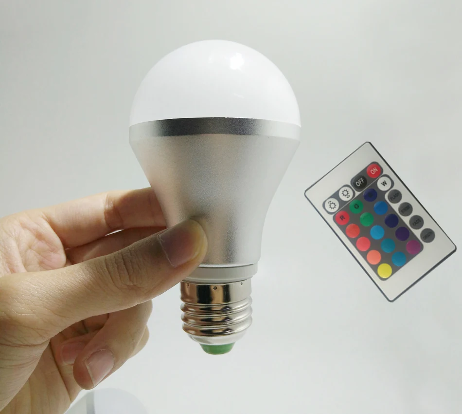 lampada led e27 rgb led bulb light with remote controller high brightness real 5W AC220V RGBW -> Lampada Led Rgb lampada led e27 rgb led bulb light with remote controller high brightness real 5W AC220V RGBW -> Lampada Led Rgb