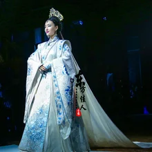 Театральный Костюм нежная вышивка Empress костюм w train Wang LiKun для ТВ Игры Феникс воины-легенда о небесном разрыве