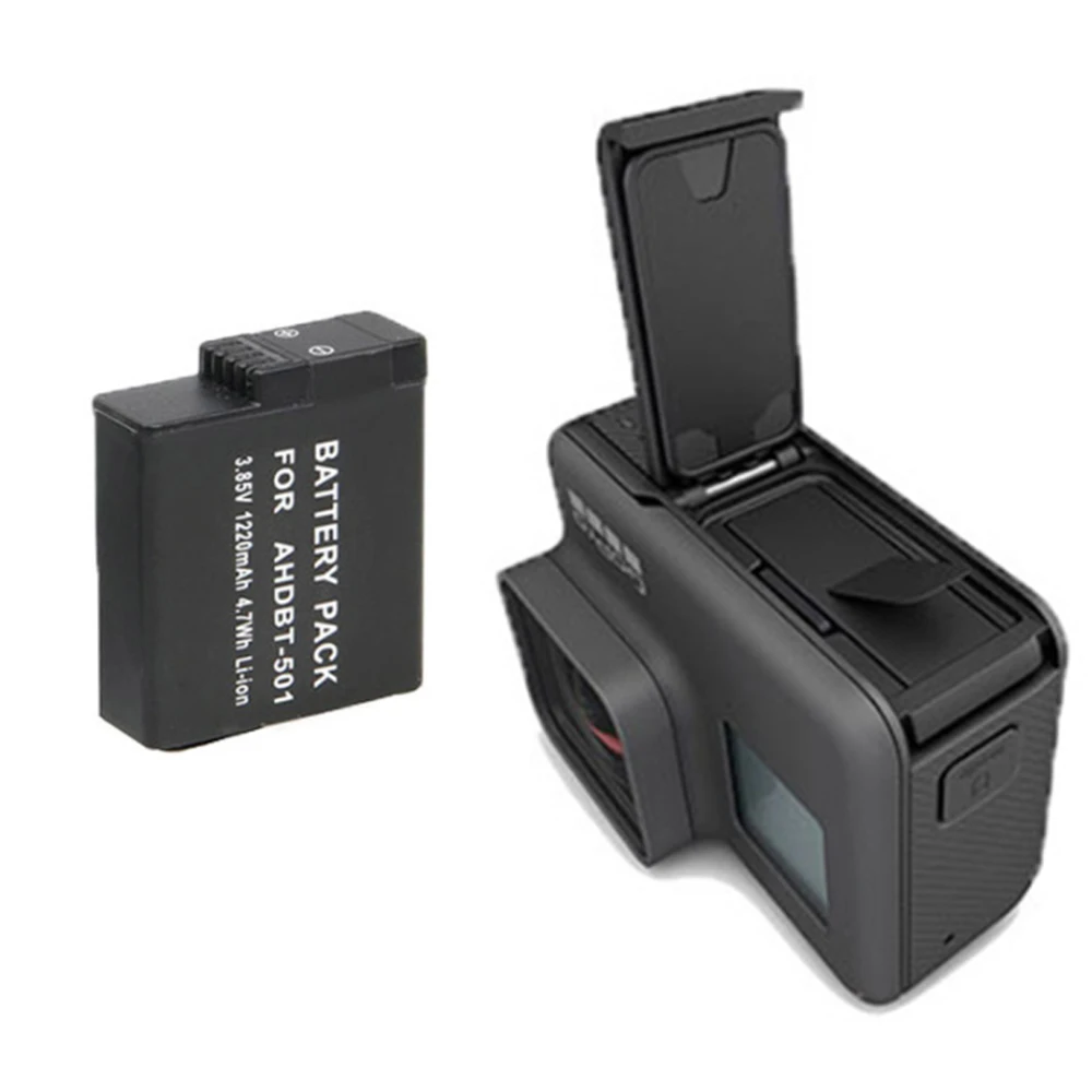Спортивная Экшн-камера, зарядное устройство для GoPro Hero 5/6, две батареи, зарядная колыбель, док-станция, кабель для Go Pro Cam Hero 5/6