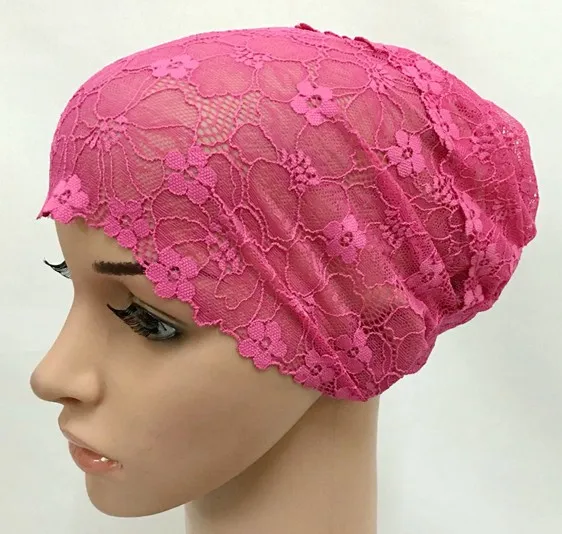 Модная мусульманская хиджаб с кружевом головной убор полным покрытием оптовая и