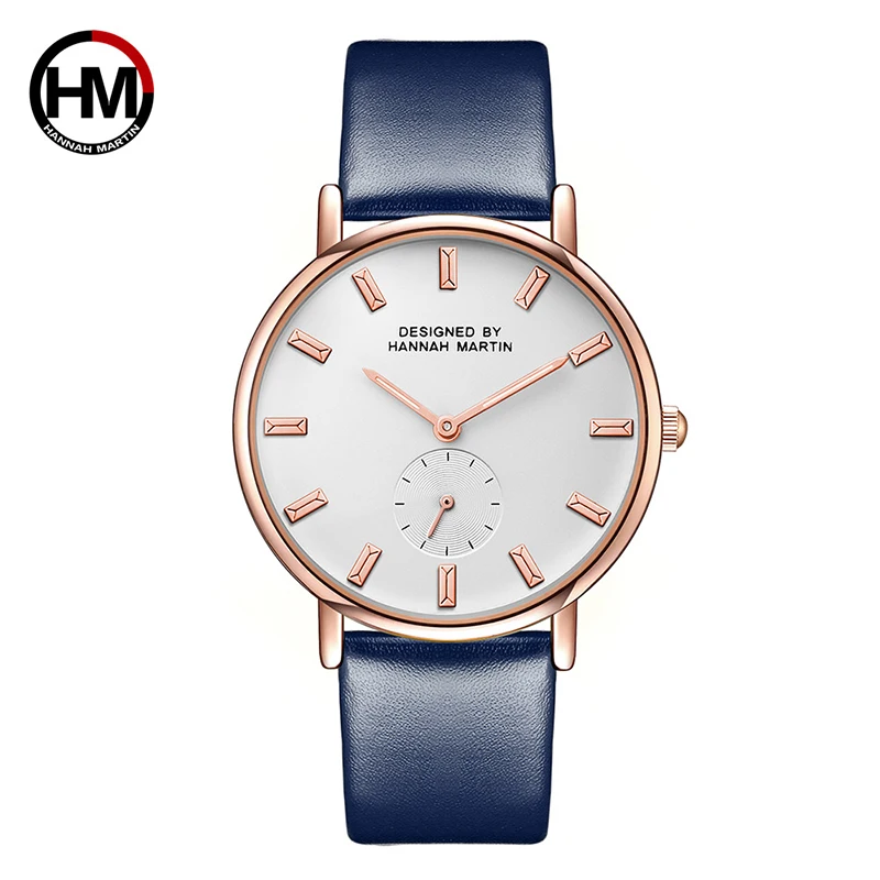 

Ladies Wrist Watches Luxury Brand Japan Quartz Women Dress Watch Blue Leather Creative Female Watch Relogios Feminino 2018 Clock