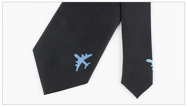 VEEKTIE модный галстук 8 см с рисунком самолета, однотонный черный деловой красивый классный галстук для мужчин, авиационный стиль, Vestidos Cravate