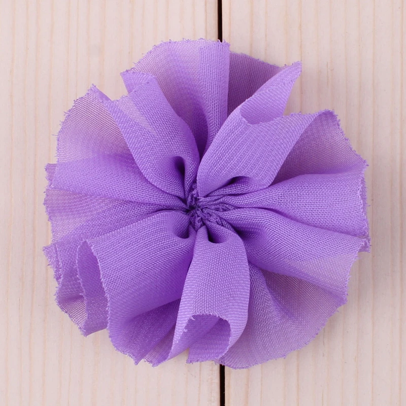 10 шт. 6,5 см 15 цветов DIY Твердый Шифон Балерина Цветок волос с зажимами аксессуары цветы из искусственной ткани для повязки на голову