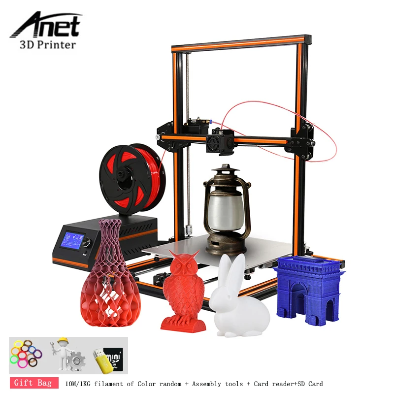 

Update Threaded Rod High Precision Anet E12 E10 A8 A6 3d Printer DIY FDM 3d Printer Kit With Large Print Size 10M / 1KG Filament