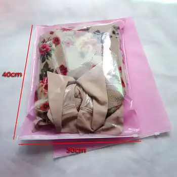 Zipper top clothes bag 30*40cm slider zip lock plastic bag non woven fabric bags white black pink beige hot pink 50pieces a lot