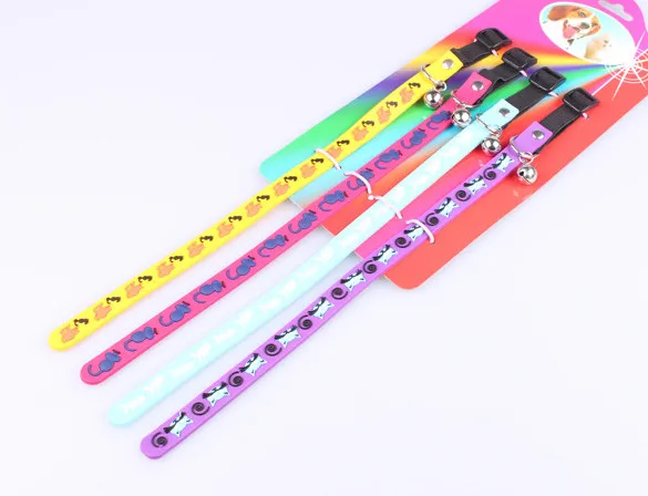Free shipping pet cat collar safety belt elastic belt mouse cat style soft silicon cartoon 24pcs/lot
