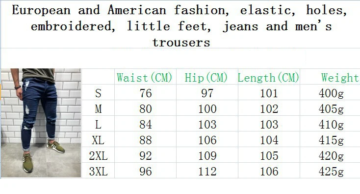 Дизайнерские облегающие рваные джинсы мужские потертые джинсы с дырками на коленях потертые джинсы