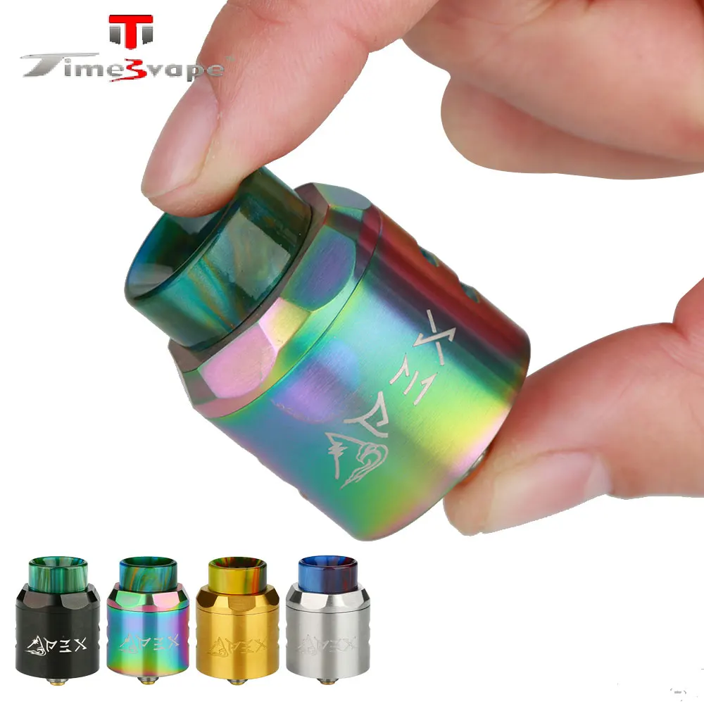 

Original Timesvape APEX RDA 25mm Diameter Tank with Hex Posts Build Deck & Twin Cyclops Dual Airflow System E-cig Vape Atomizer