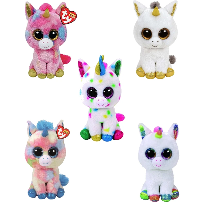 Ty Beanie Boos unicornio y perro mu & ntilde; eca juguetes para la ni & ntilde; a gato unicornio Animal lindo gato 6 "15 см