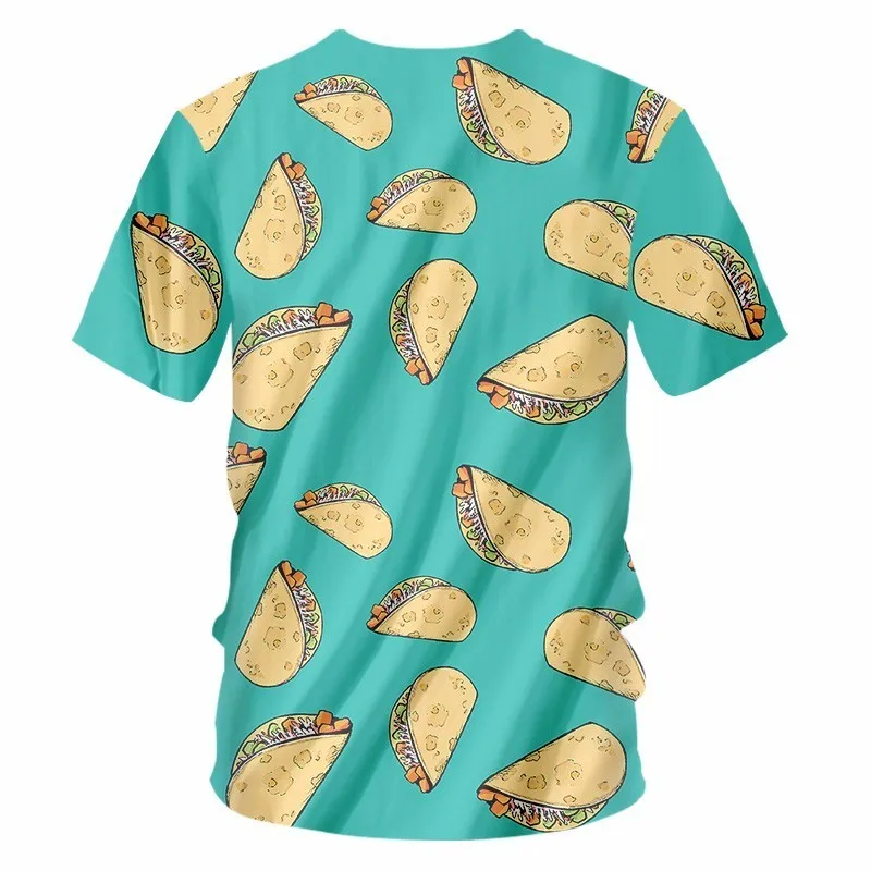 OGKB горячая Распродажа Men/wo men s 3D печать Burritos Foodie футболки унисекс с коротким