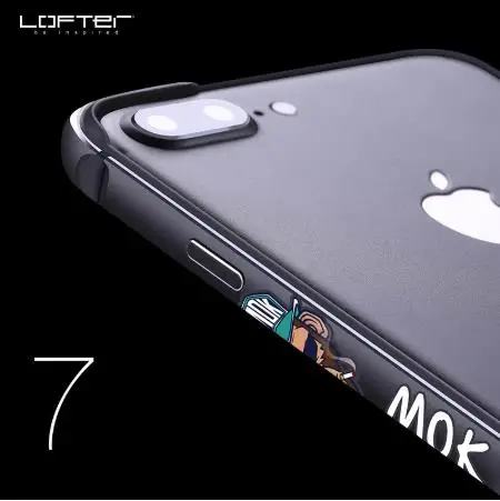 Алюминиевый металлический бампер Lofter для Apple iPhone6 7 8 iPhone 7 8 Plus, чехол с мультяшной рамкой, металлический чехол, защитный чехол, Capinha