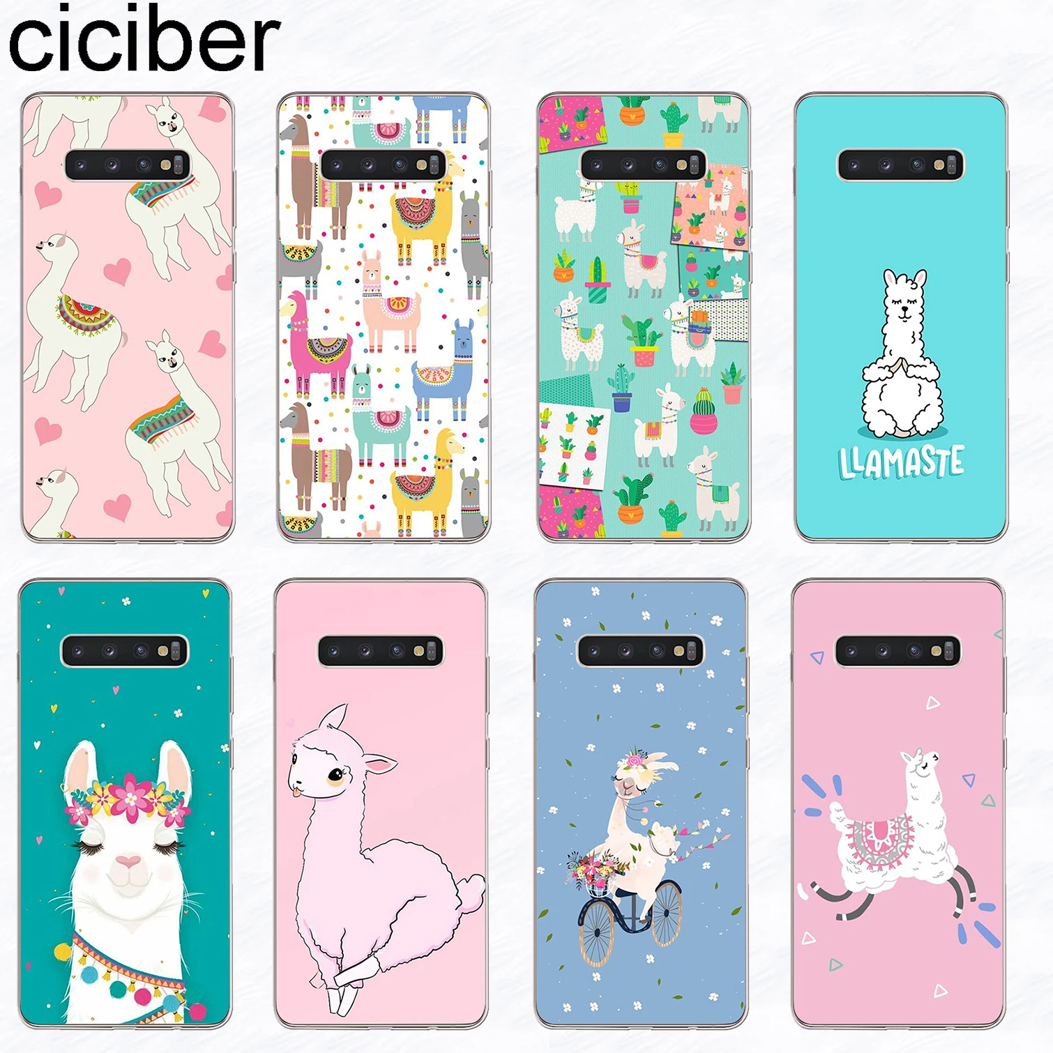 

ciciber For Samsung Galaxy S9 S10 S8 S10+ Plus S10e Cover Soft TPU Phone Cases Funny Alpaca For S7 S5 S6 Edge mini Fundas Coque