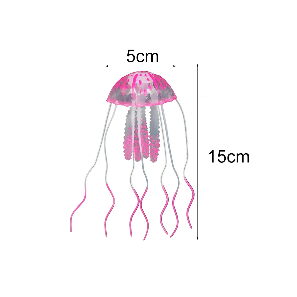 Аквариумные украшения, украшение для аквариума, ландшафтный орнамент, флуоресцентная имитация медуз, украшение для домашних животных