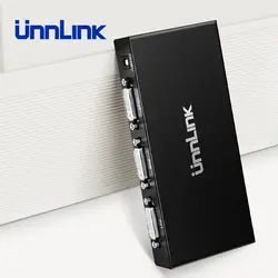 Unnlink переключатель DVI 2X1 2 порты DVI 2 в 1 из UHD 4 к FHD 1080 P с ИК дистанционное управление коммутатор для проектора мониторы компьютер