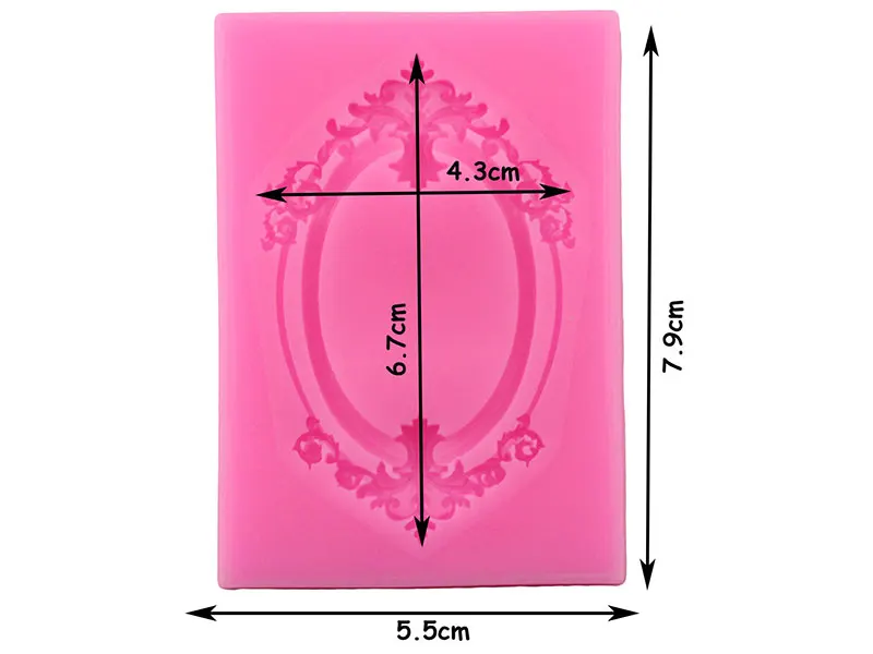 1 шт зеркало фоторамка моделирование объемные силиконовые формы украшения торта инструменты формы для шоколадной глазури глина фимо