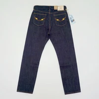 BOB DONG 23oz Flash Back Pockets Motorcycle Style Men's Jeans Selvage Denim Blue 1