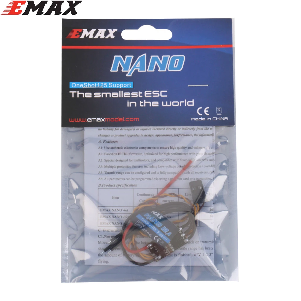 4 шт. Mini EMAX Nano серии 12A ESC OneShot125 для квадрокоптера QAV250 280 300 | Игрушки и хобби