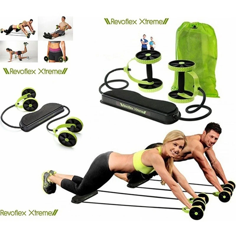 AB wheel roller stretching elastic abdominal fitness pull rope tool AB roller abdominal muscle fitness trainer movement-3