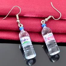Горячая Распродажа, маленькие серьги-подвески в виде бутылки с минеральной водой для женщин, креативные ювелирные изделия в виде бутылки пива, подарок#271326