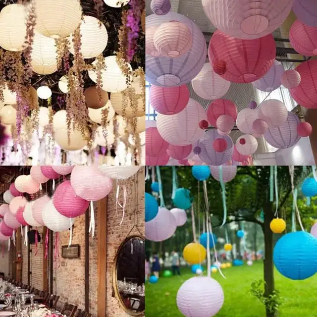 Mulit Color Option 8 20cm Chinese Paper Lantern Round Lamp Mulit Color Option 8 20cm Chinese Paper Lantern Round Lamp Wedding Decor Glim Festival Decoration Lampion Party Scaldfish In Lanterns From Home Garden