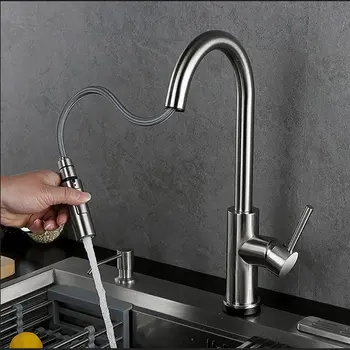 

Kitchen Faucet 360° Rotation Handheld Shower Kitchen Mixer Crane Kitchen Faucets 304 stainless steel Crane