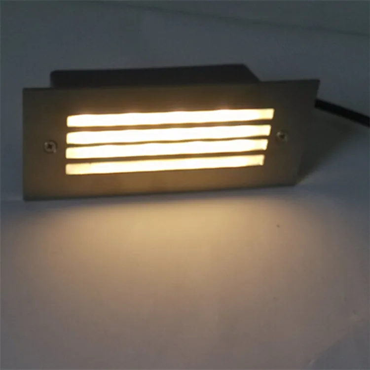 Lâmpada de Canto Luz das Escadas Frete Grátis Levou Parede 3*3 w Recesso Passo 85-265 v - Dc12v Porão Porch Caminho Stairway Lâmpada Dhl 12 Lâmpadas subterrâneas