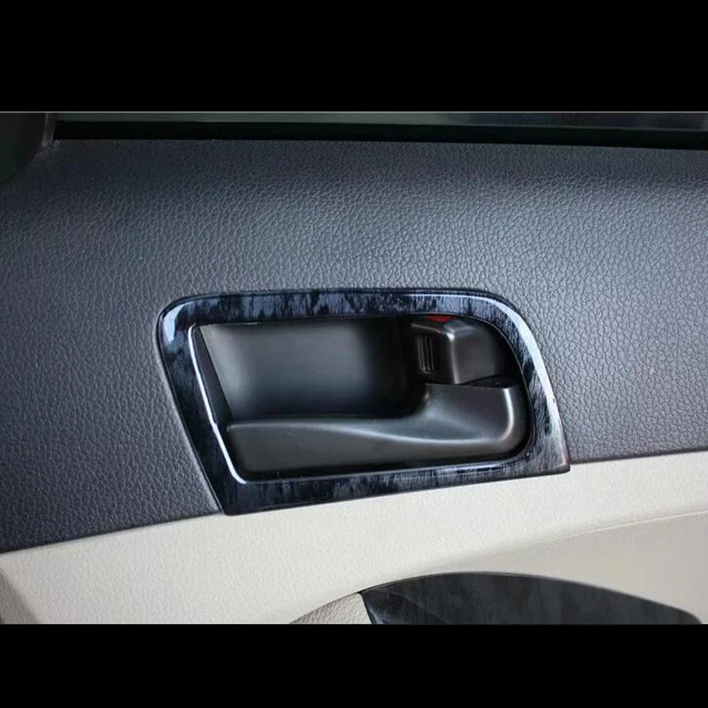 For KIA K5 2011 2015 4PCS Wood ABS Chrome Car Door Interior Handle Bowl