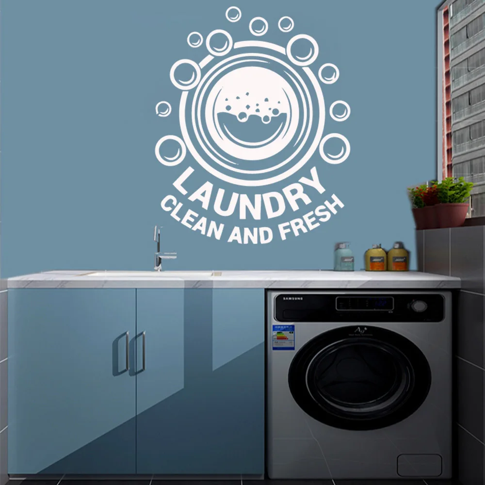 

Cartoon Style laundry clean and fresh Wall Stickers Vinyl Wallpaper Decor For Kids Rooms Decoration Art Decor Wallpaper