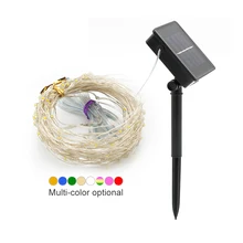 100 светодиоды и солнечные лампы сказочные гирлянды для уличных садов дома Рождественская вечеринка(теплый белый/мулит-Цвет/синий/красный/розовый