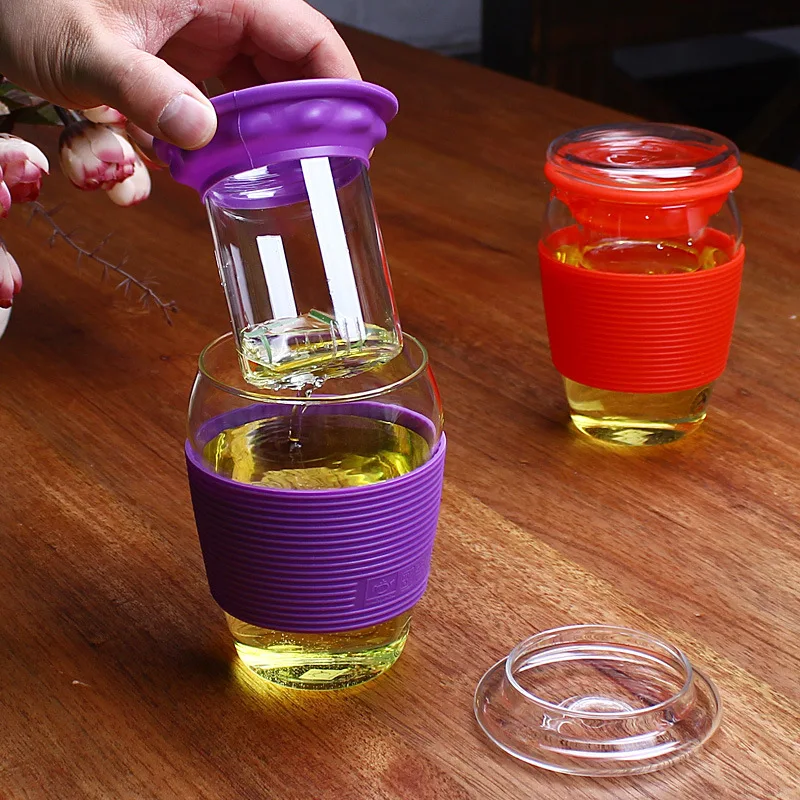 

Handmade Healthy Coffee Mugs Double Wall Glass Coffee Cups Heat Resistant Glass Cups Thermal Insulated Creative Bottle 400ml