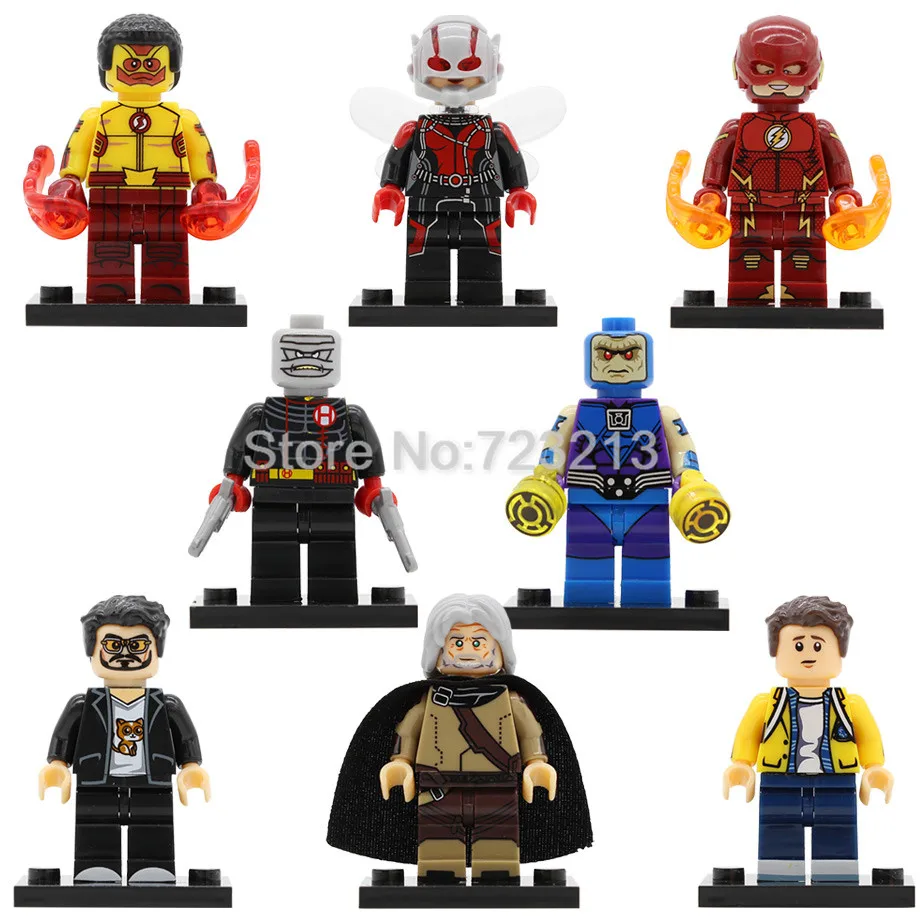 

Super Hero Iron Man Tony Legoingly Figure Set Wally West The Flash Ego Wasp Spider Man Hush Mongul Building Blocks Bricks Toy