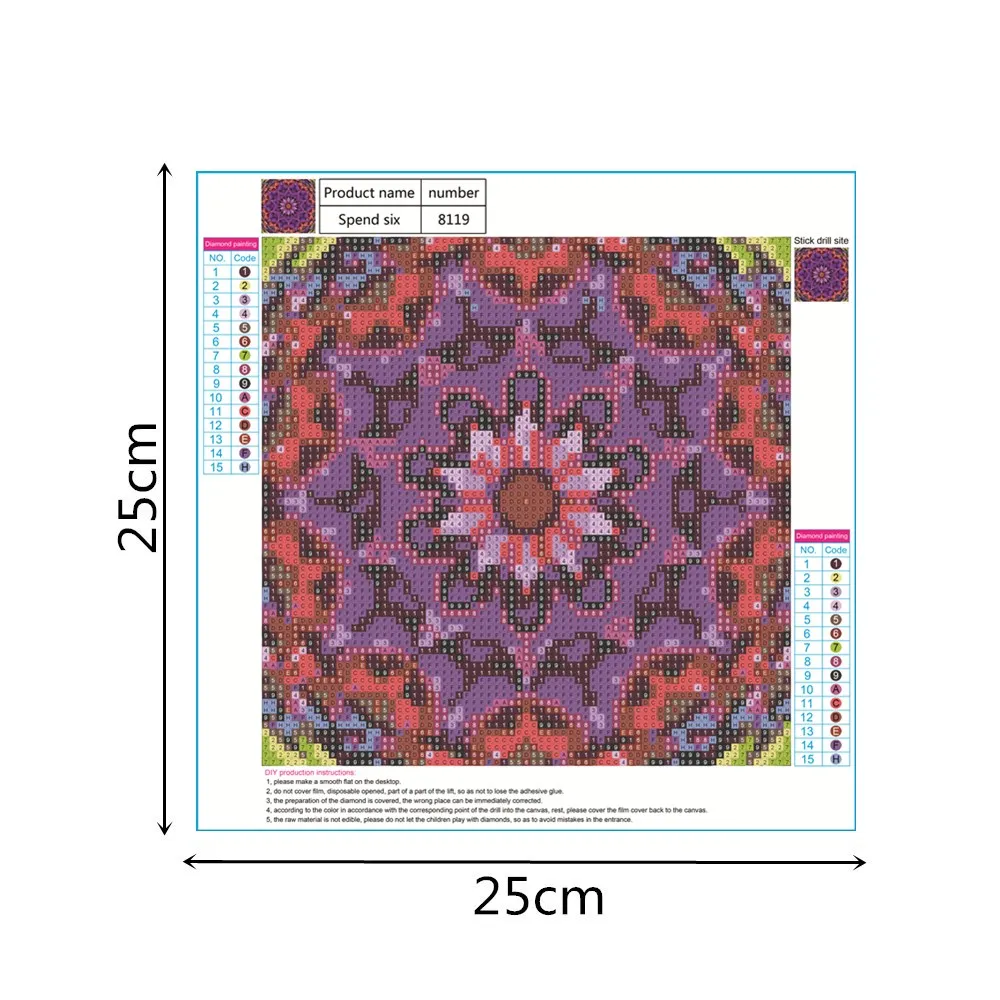 20 узоров, сделай сам, алмазная живопись, вышивка крестиком, полная Алмазная вышивка, мандала, картины, украшение для дома, ручная вставка, подарок