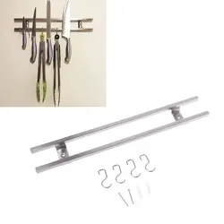 30 см/40 см/45 см настенный двойной бар Магнитная подставка для ножей Кухня Главная посуда инструменты висит стойки комплект