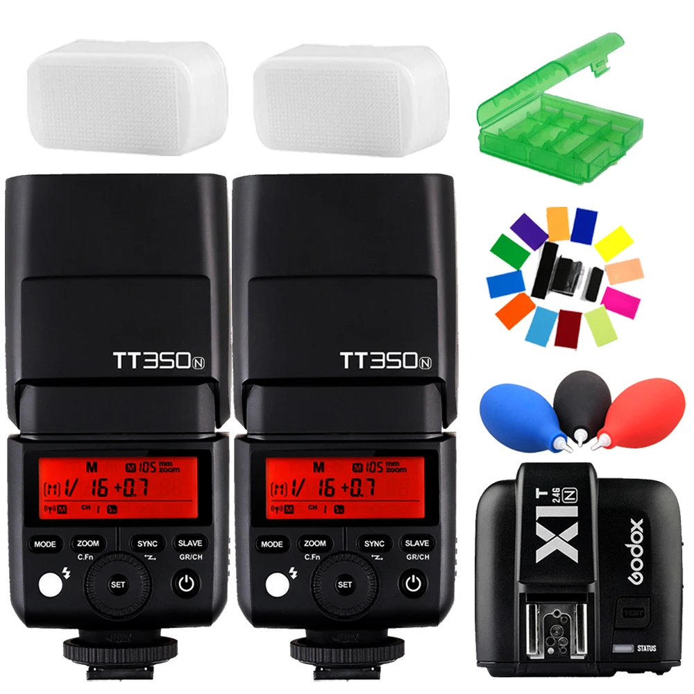 

2x GODOX TT350N Flash Speedlite TTL 1/8000s + X1T-N Trigger for Nikon DSLR