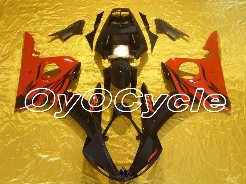 

For Yamaha 03-05 YZFR6 YZF-R6 YZF R6 Motorcycle Fairing Bodywork Kit ABS Plastic Injection 2003 2004 2005 Black Red