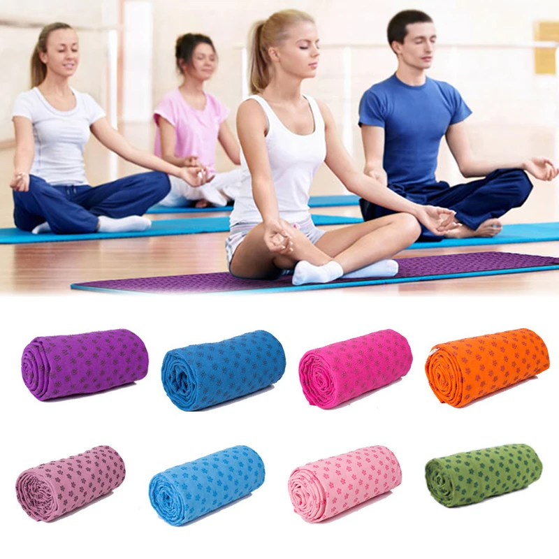 

Thickened Sport Fitness Exercise Yoga Blanket 183x63cm Can Absorb Sweat Non-slip Anti-bacterial Sports Towel Mat Color Optional